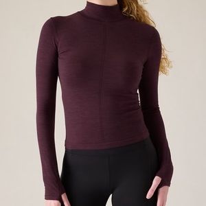 Athleta Ascent LS Turtleneck in Merrigold